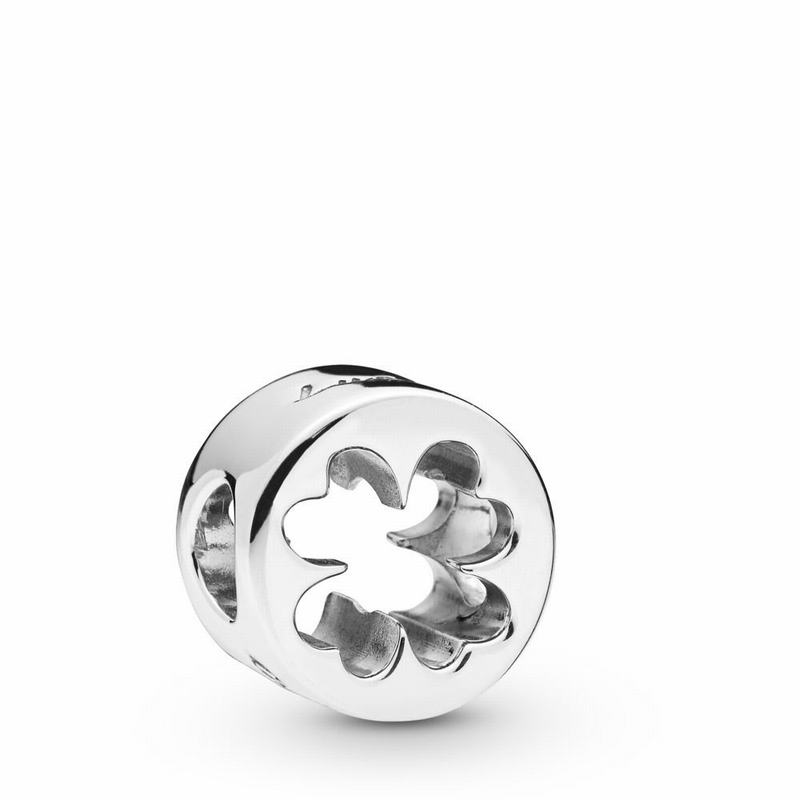 Pandora Clover Cut Out Charm - Sterling Silver - Canada | DU7833OU